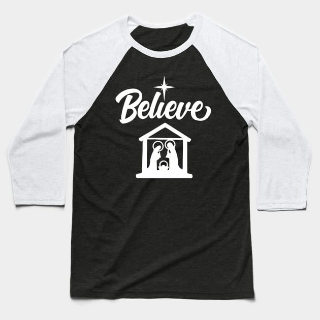 'Jesus Christ Nativity' Amazing Nativity Christmas Baseball T-Shirt by ourwackyhome